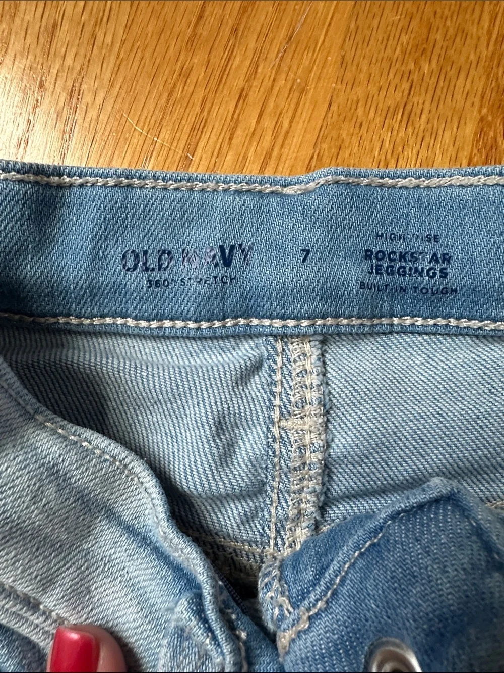 Old Navy Pale Blue Denim Rockstar Jeggings - Women's